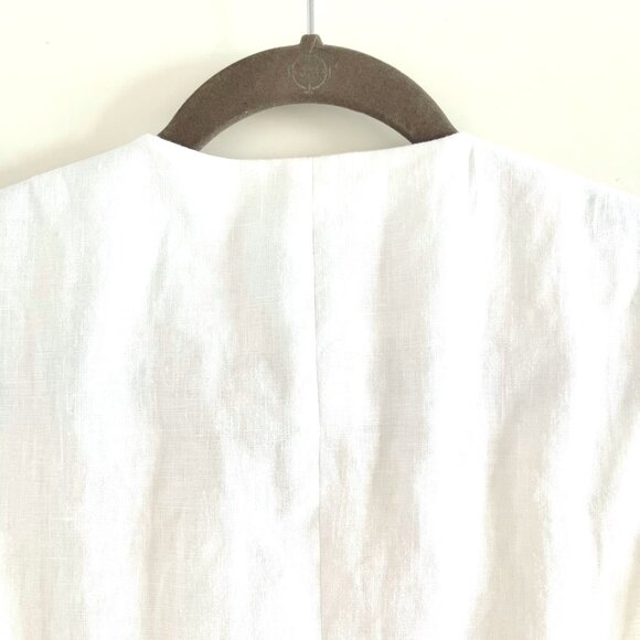 New Banana Republic Lina Linen Vest in White Size 6 - Picture 9 of 11